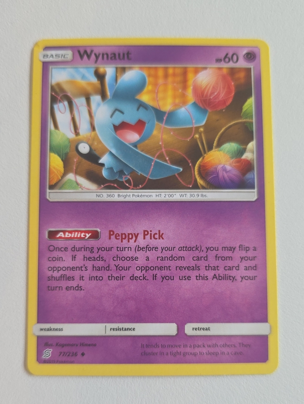Pokemon Wynaut Card